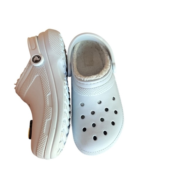 CROCS CLASSIC LINED CLOG Mens & Womens Mineral Blue decorative charm Sz 8 - Picture 5 of 10